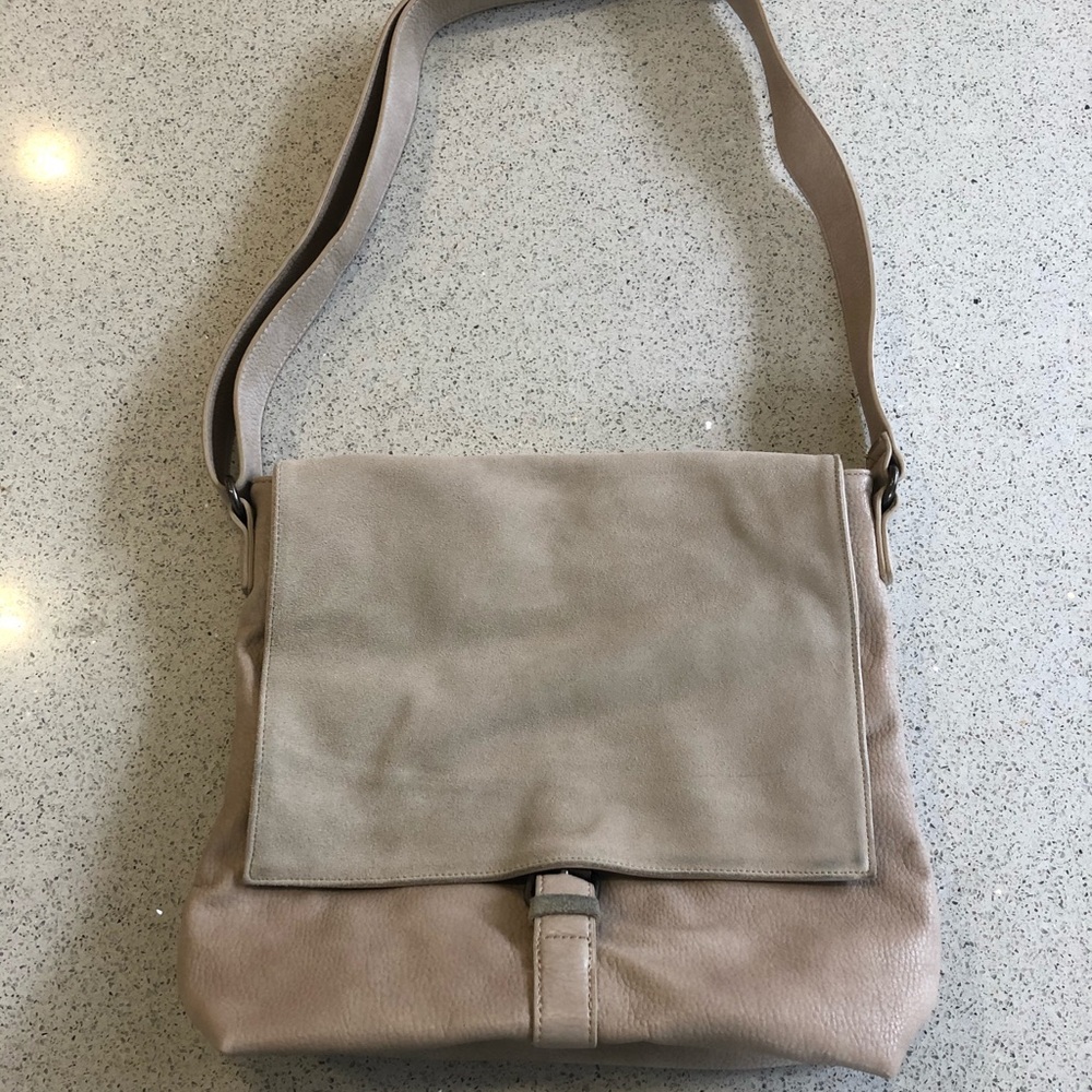 made in Greece leather/suede side bag/purse
